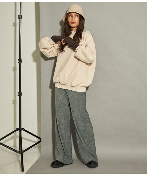 「ANAP」 スウェットカットソー FREE ブラック レディース_画像5