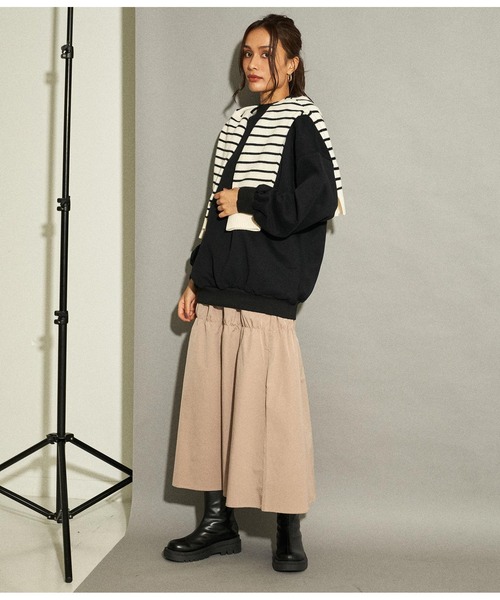 「ANAP」 スウェットカットソー FREE ブラック レディース_画像6