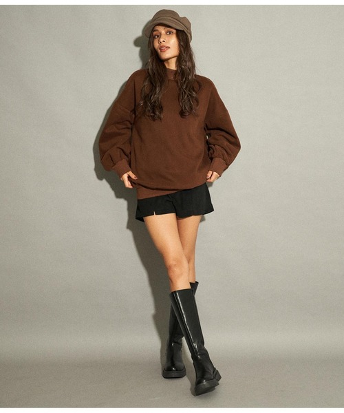 「ANAP」 スウェットカットソー FREE ブラック レディース_画像7