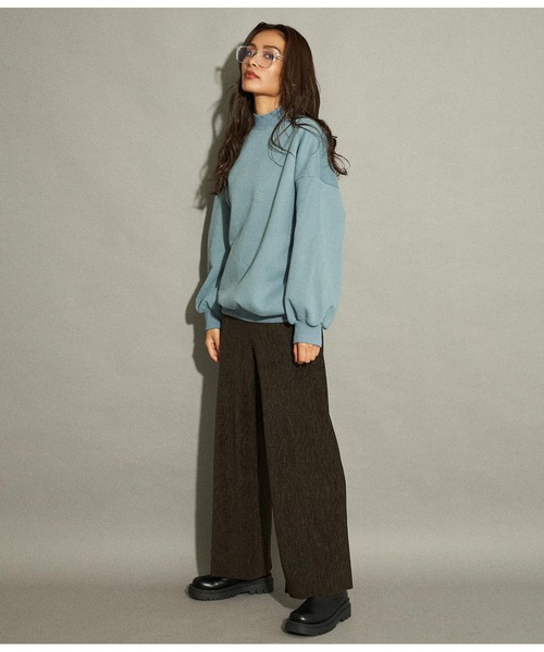 「ANAP」 スウェットカットソー FREE ブラック レディース_画像8