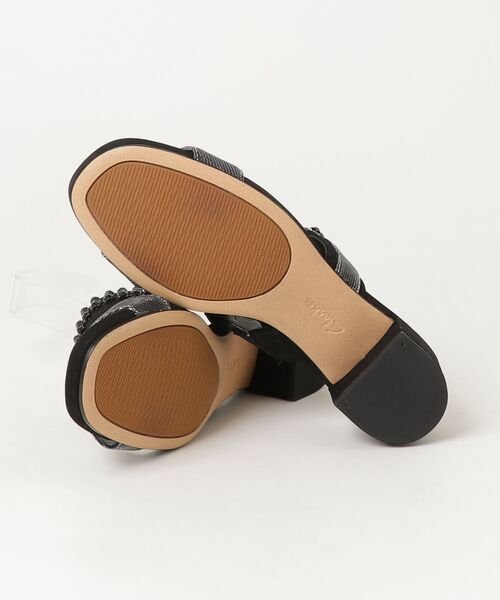 「Clarks」 ヒールサンダル「CUSHIONコラボ」 22.5cm ブラック レディース_画像3