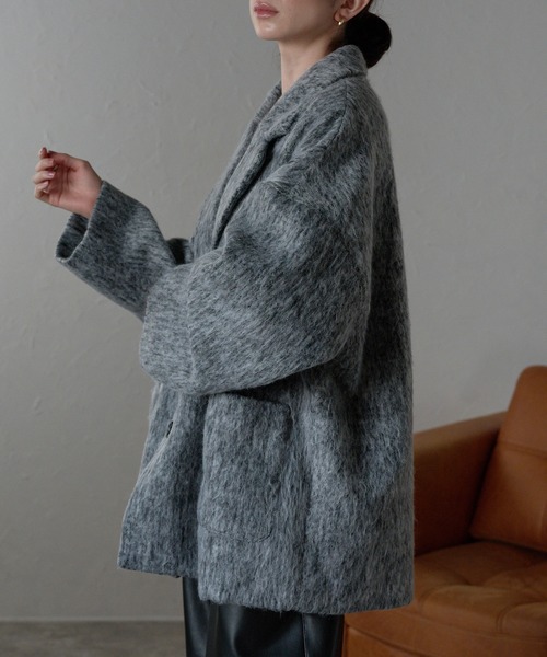 「r.」 チェスターコート FREE グレー レディース_画像7