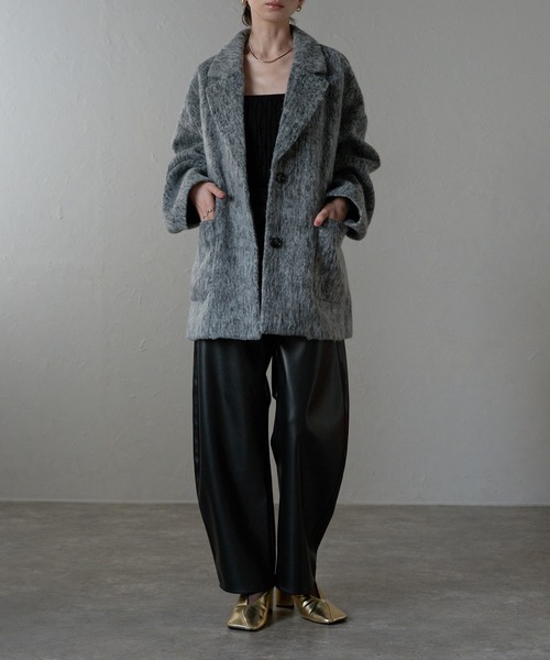 「r.」 チェスターコート FREE グレー レディース_画像9