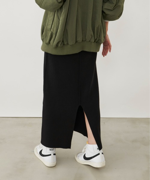 「Auntie Rosa Holiday」 ニットスカート MEDIUM チャコールグレー レディース_画像5