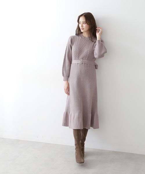 「JILL by JILL STUART」 ニットワンピース FREE ブルー レディース_画像2