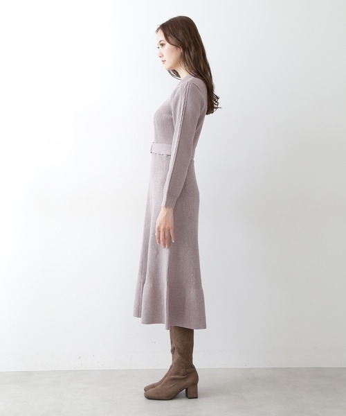 「JILL by JILL STUART」 ニットワンピース FREE ブルー レディース_画像4