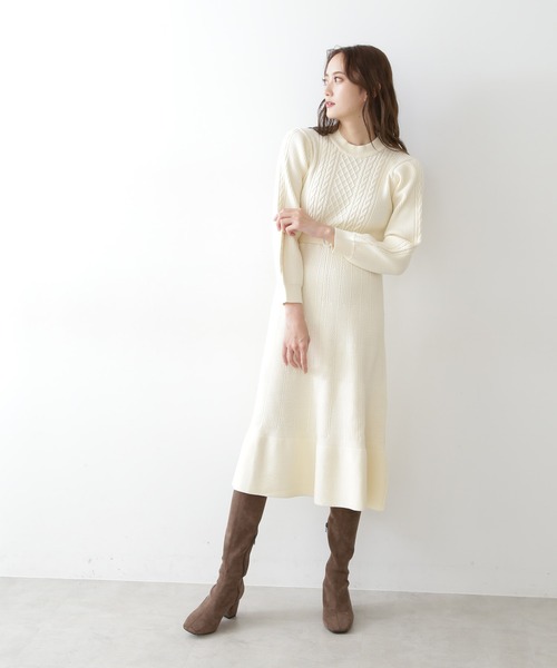 「JILL by JILL STUART」 ニットワンピース FREE ブルー レディース_画像5