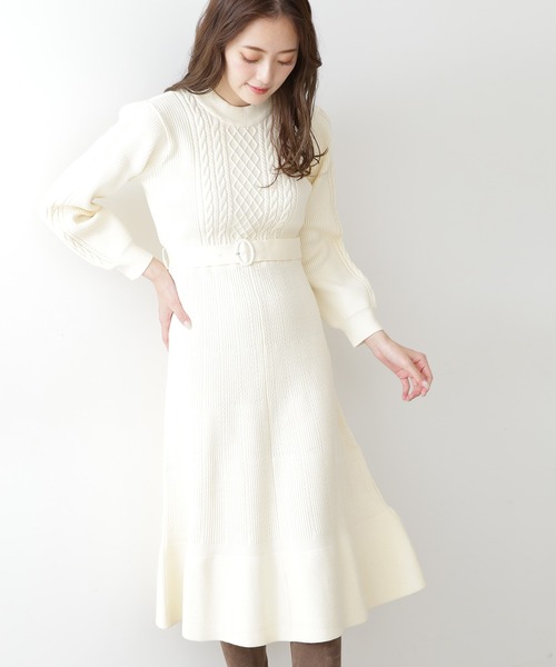 「JILL by JILL STUART」 ニットワンピース FREE ブルー レディース_画像7