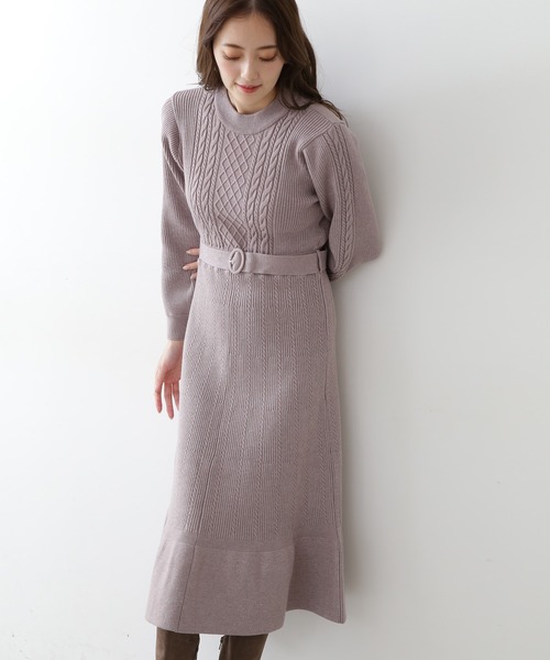 「JILL by JILL STUART」 ニットワンピース FREE ブルー レディース_画像9