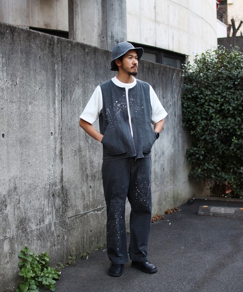 スノーピーク ダークグレー ベスト クリーニング済 おしゃれ snow peak（スノーピーク） ベスト ジレ Snow Peak / Sulfur Dyed Fade