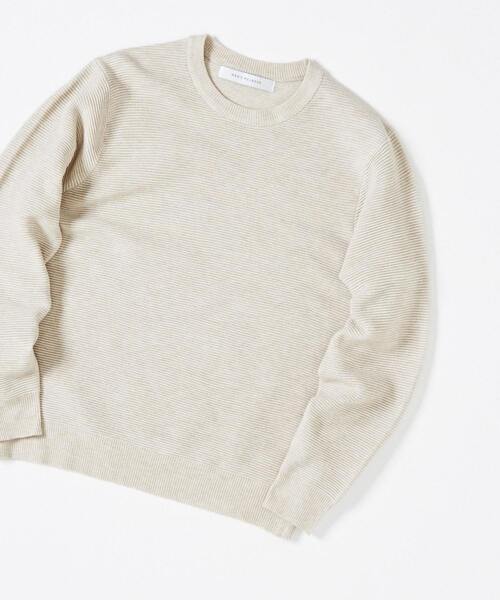 「MEN'S MELROSE」 長袖ニット 3 ライトベージュ メンズ_画像7