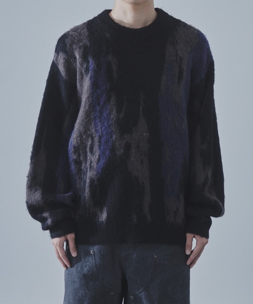「SLICK」 長袖ニット 1 ネイビー メンズ_画像8