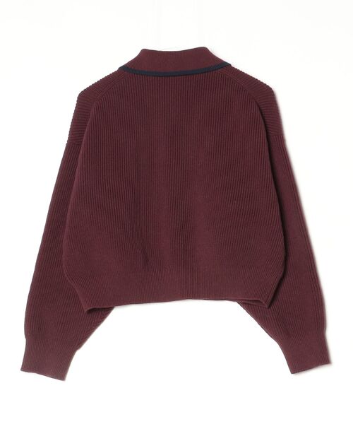 「FRED PERRY」 ニットカーディガン 10 ワイン レディースの画像