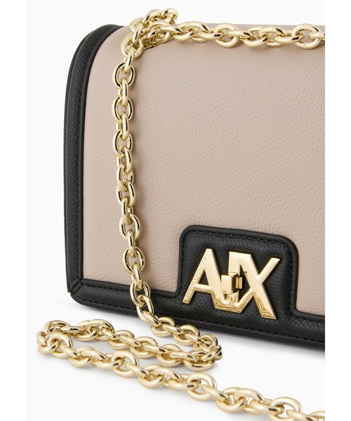 「ARMANI EXCHANGE」 ショルダーバッグ FREE ホワイト×ブラック レディースの画像