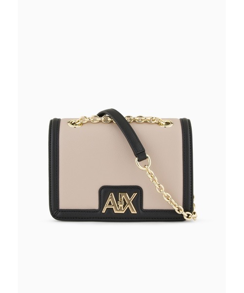 「ARMANI EXCHANGE」 ショルダーバッグ FREE ホワイト×ブラック レディースの画像