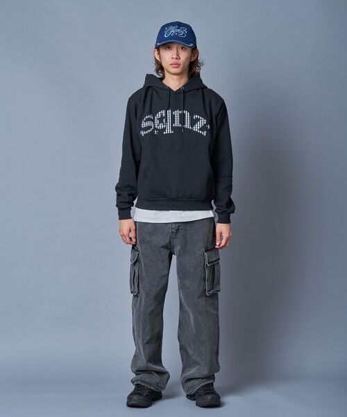 「SEQUENZ」 プルオーバーパーカー LARGE グレー メンズ_画像6