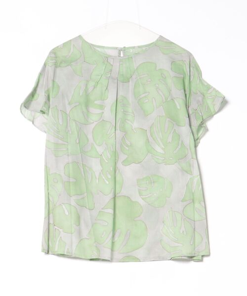 ARCHIVER ブラウス シャツ 半袖 「S」「it」「io comme io」Monstera 