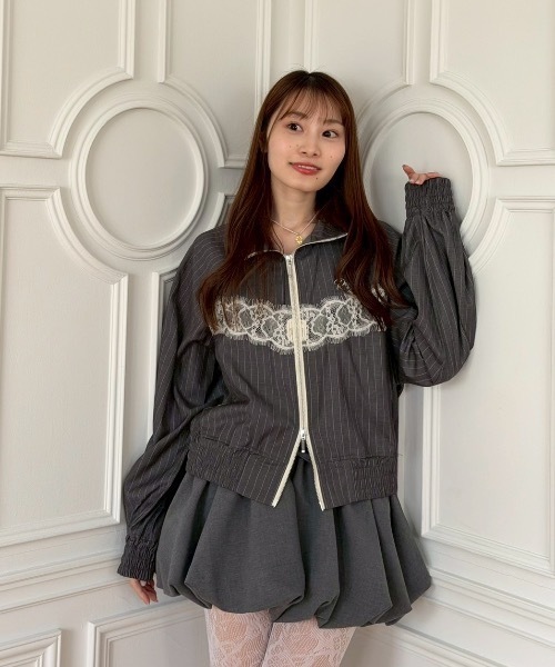 ROSY LUCE（ロージールーチェ） ブルゾン アウター LACE LINE ZIP