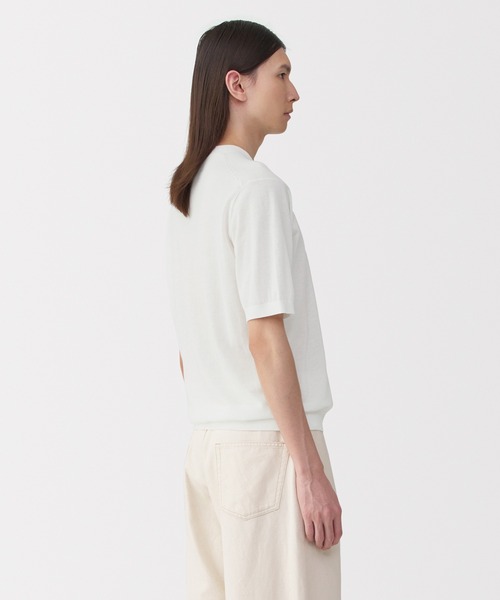 「MUJI Labo」 半袖ニット M オフホワイト メンズ_画像3