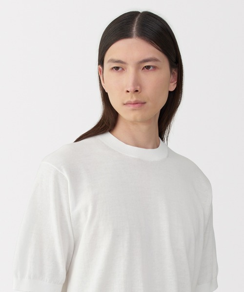 「MUJI Labo」 半袖ニット M オフホワイト メンズ_画像5