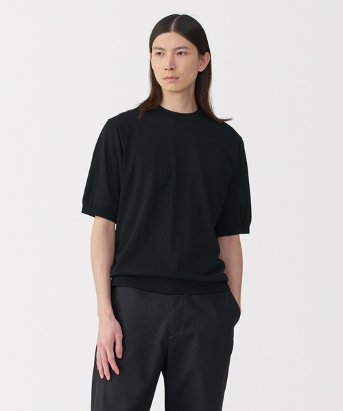 「MUJI Labo」 半袖ニット M オフホワイト メンズ_画像8
