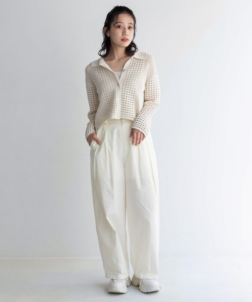 「LOWRYS FARM」 ニットカーディガン FREE アイボリー レディース_画像4