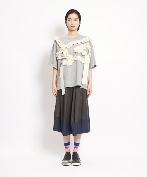 「gomme」 半袖カットソー MEDIUM ブラック レディース_画像2