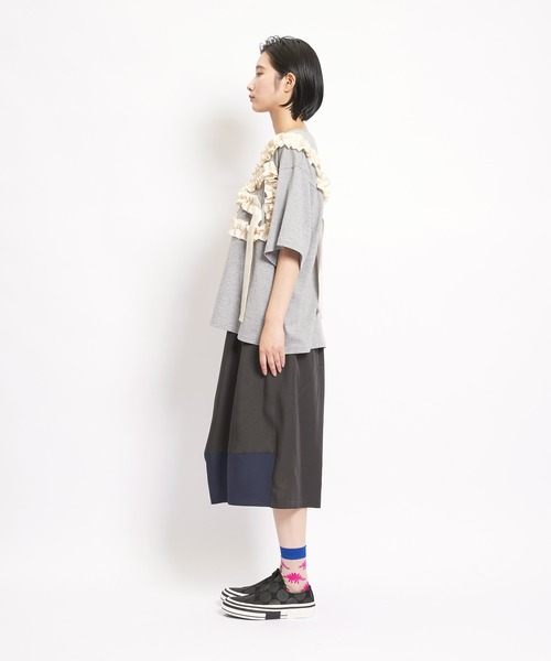 「gomme」 半袖カットソー MEDIUM ブラック レディース_画像3