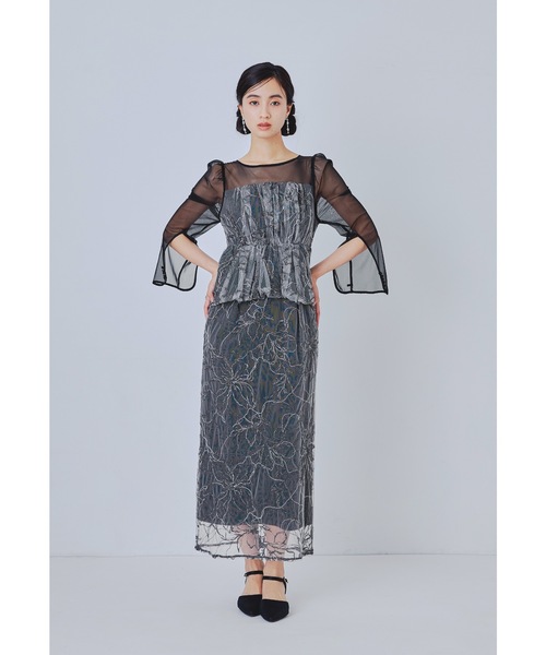 「niana」 長袖ワンピース S ブラック レディース