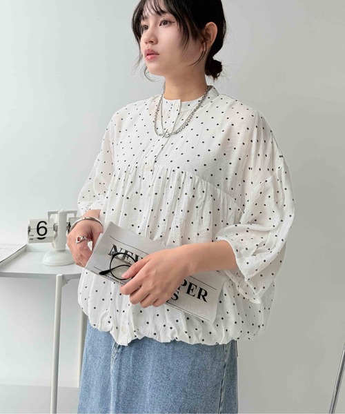 AS KNOW AS（アズノゥアズ） ブラウス シャツ バルーンシルエット 5分