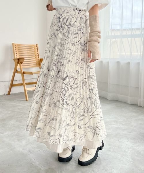 「mysty woman」 プリーツスカート SMALL ライトベージュ レディース_画像5