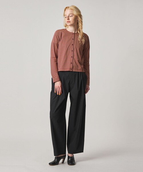 ワイドパンツ スラックス パンツ 「Steven Alan」TC タフタ タック トラウザーズ レディースの画像