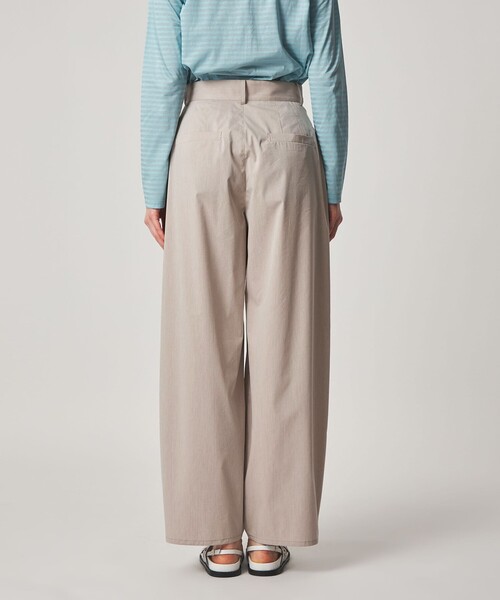 ワイドパンツ スラックス パンツ 「Steven Alan」TC タフタ タック トラウザーズ レディースの画像