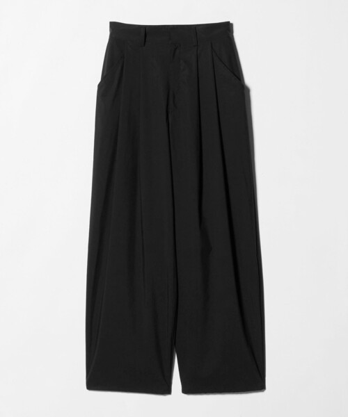 ワイドパンツ スラックス パンツ 「Steven Alan」TC タフタ タック トラウザーズ レディースの画像