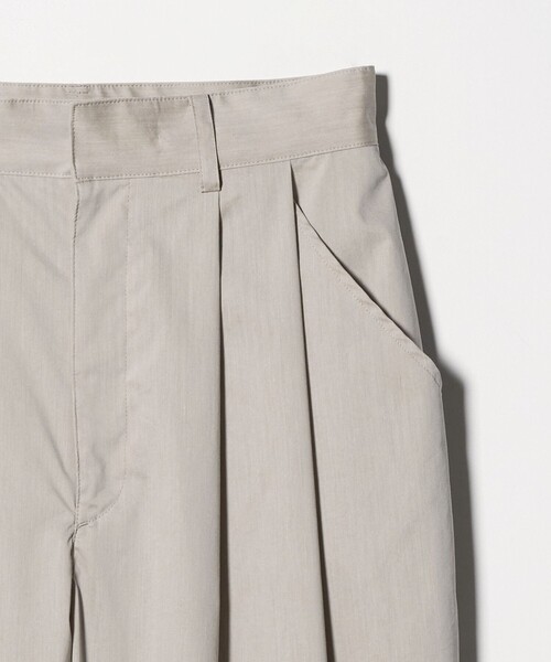 ワイドパンツ スラックス パンツ 「Steven Alan」TC タフタ タック トラウザーズ レディースの画像