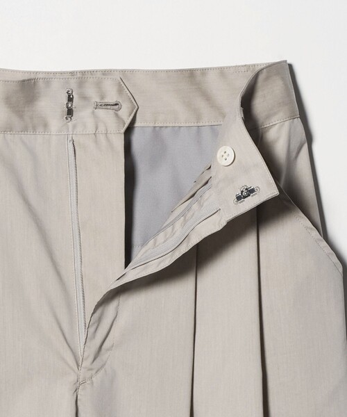 ワイドパンツ スラックス パンツ 「Steven Alan」TC タフタ タック トラウザーズ レディースの画像