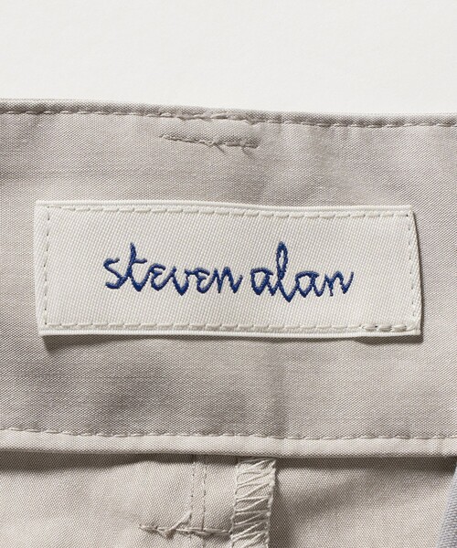 ワイドパンツ スラックス パンツ 「Steven Alan」TC タフタ タック トラウザーズ レディースの画像