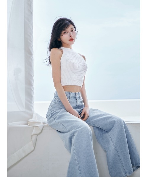 「Darich」 デニムパンツ S ライトブルー レディース_6