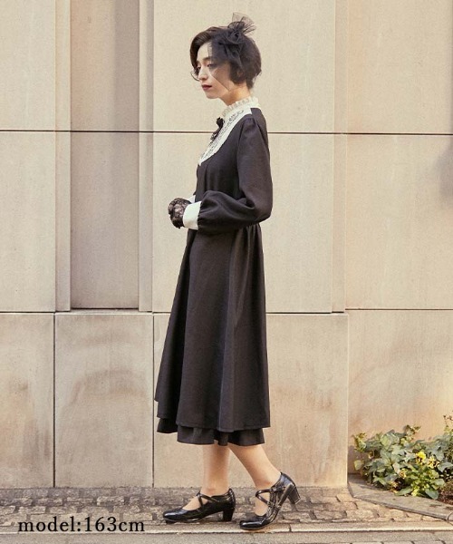 axes femme（アクシーズ ファム） 長袖ワンピース FREE オレンジ