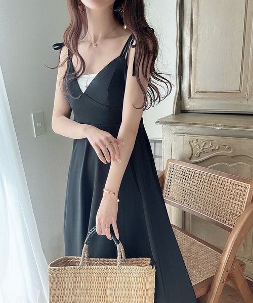 「Meiru」 キャミソールワンピース LARGE ライトグレー レディース_画像5