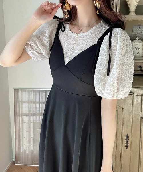 「Meiru」 キャミソールワンピース LARGE ライトグレー レディース_画像7