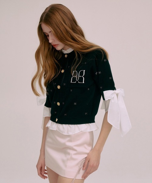 カーディガン PAPILLON EMBROIDERY ATTACHED CARDIGAN レディースの画像