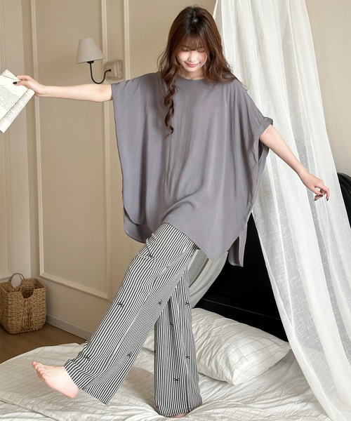 m*u様 ラバーメイド ストレージウェア 12個セット DAY CLOSET パジャマ ルームウェア 「セットアップ」無地×ストライプ