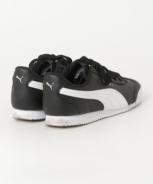 「PUMA」 ローカットスニーカー 24.5cm ブラック×ホワイト メンズ_画像2