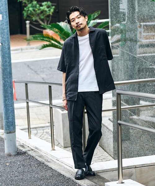 「417 EDIFICE」 半袖シャツ SMALL ネイビー メンズ_画像2