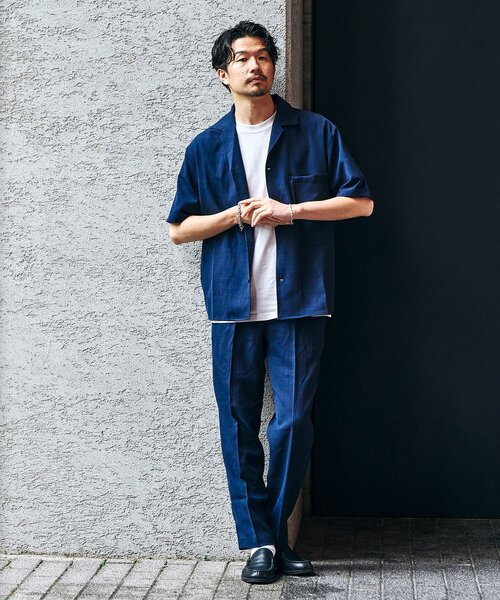 「417 EDIFICE」 半袖シャツ SMALL ネイビー メンズ_画像5