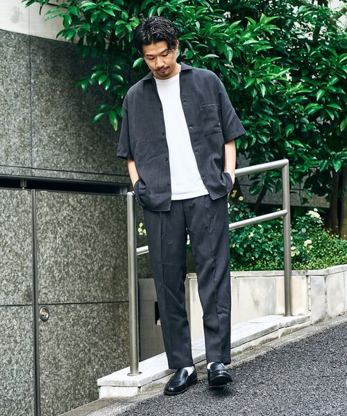「417 EDIFICE」 半袖シャツ SMALL ネイビー メンズ_画像6