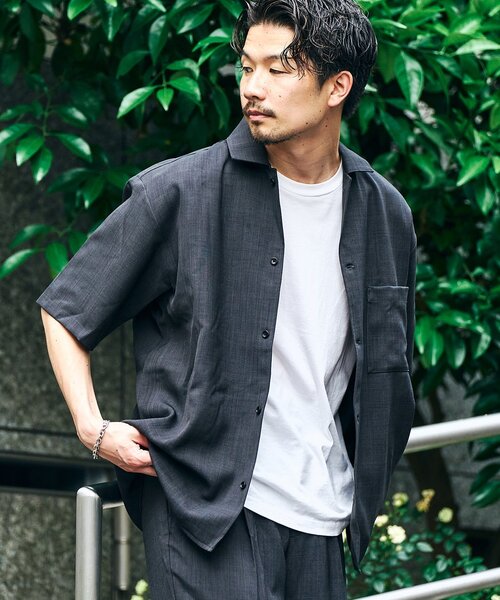 「417 EDIFICE」 半袖シャツ SMALL ネイビー メンズ_画像7