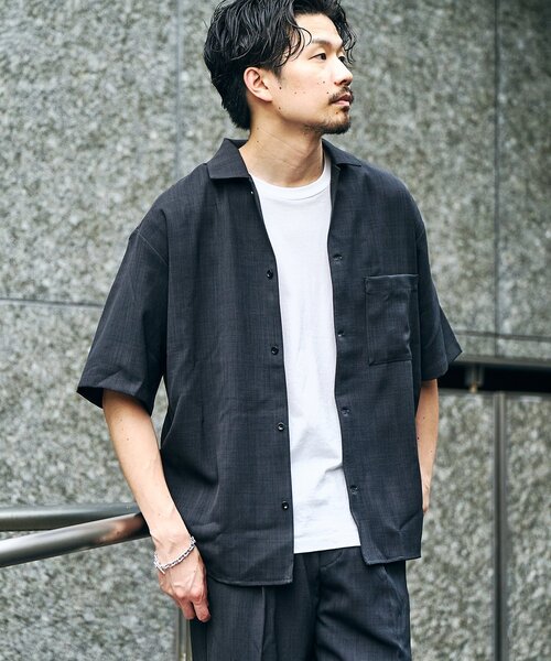 「417 EDIFICE」 半袖シャツ SMALL ネイビー メンズ_画像8