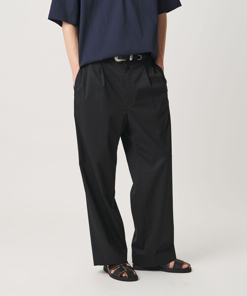B&Y ワイドセミストレートスラックス (ウォッシャブル) BEAUTY＆YOUTH UNITED ARROWS ワイドパンツ スラックス トロピカル